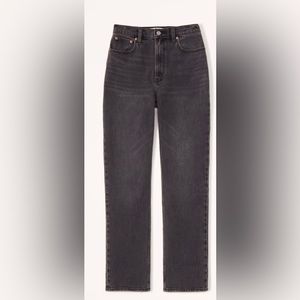 Abercrombie & fitch Ultra High Rise 90s Straight Jean NWT Size 6 short Black